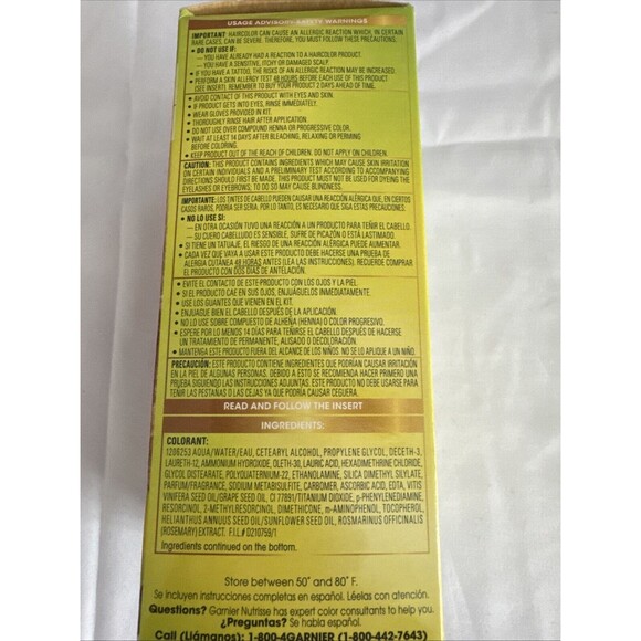 Garnier Nutrisse Nourishing Hair Color Creme #93 Honey Butter Lt Gold Blonde - Picture 4 of 6